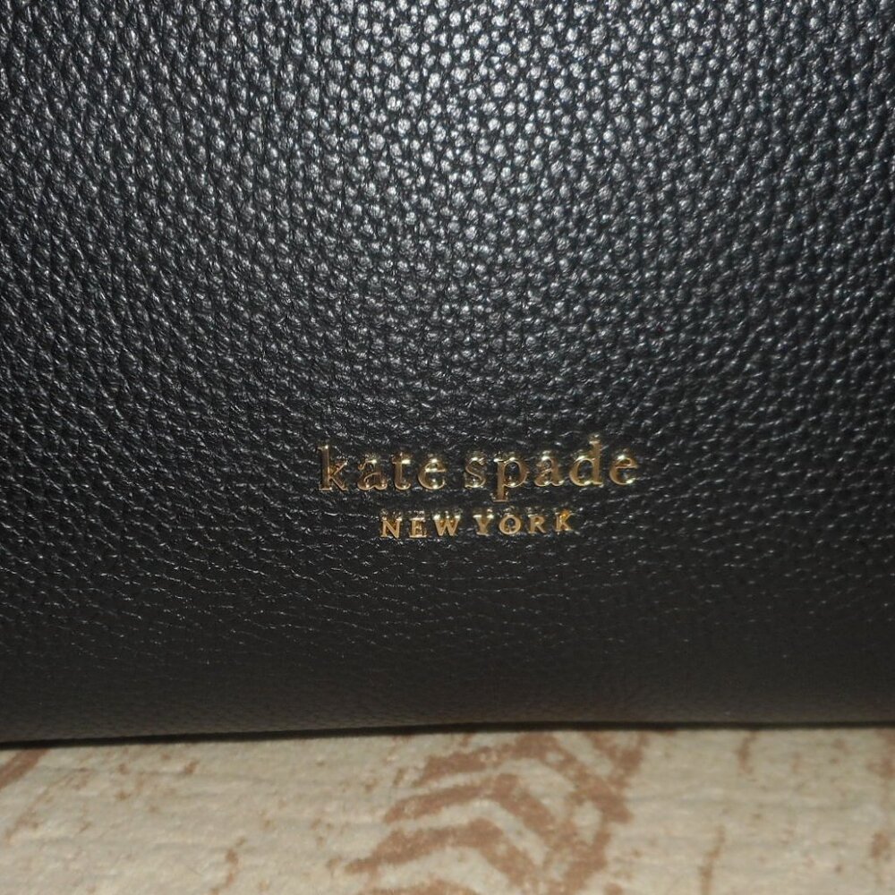 NWT Kate Spade  black leather classic handbag - Picture 3 of 10
